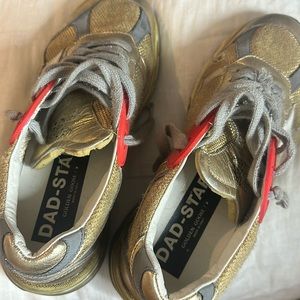 Golden goose sneakers gold size 37 worn once